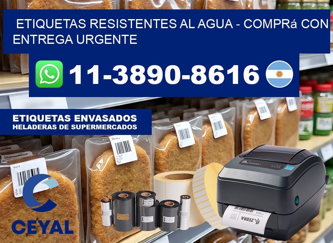 ETIQUETAS RESISTENTES AL AGUA – Comprá con entrega urgente