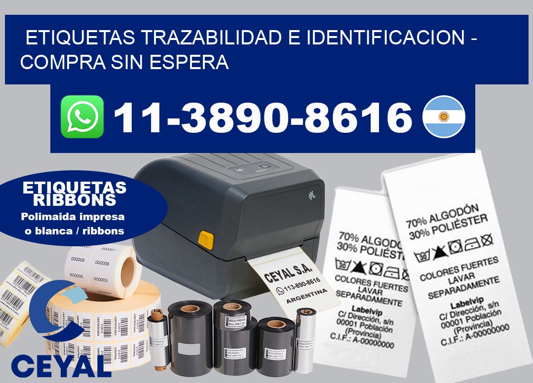 ETIQUETAS TRAZABILIDAD E IDENTIFICACION - Compra sin espera