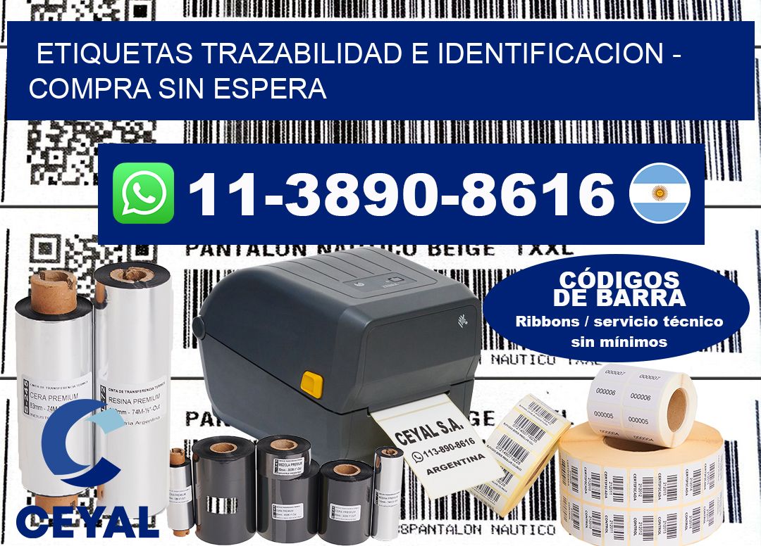 ETIQUETAS TRAZABILIDAD E IDENTIFICACION - Compra sin espera