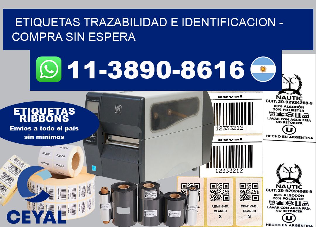 ETIQUETAS TRAZABILIDAD E IDENTIFICACION – Compra sin espera