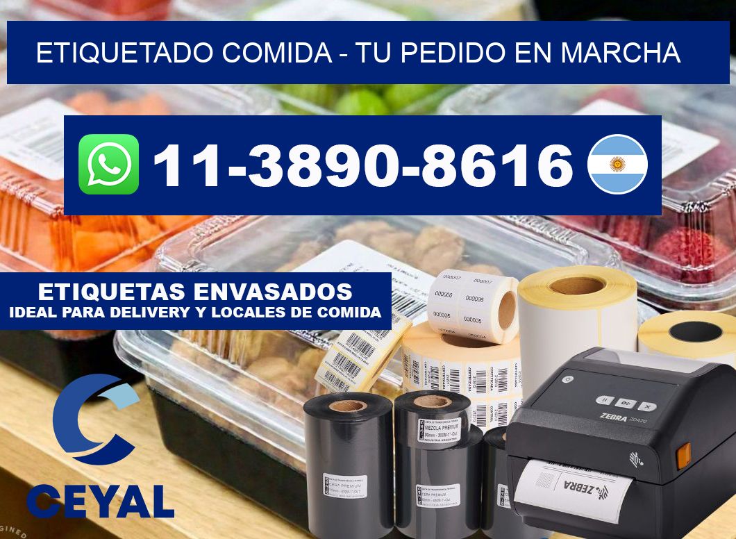 Etiquetado comida - Tu pedido en marcha
