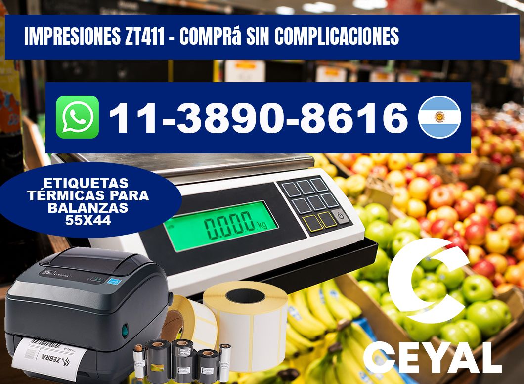 Impresiones ZT411 - Comprá sin complicaciones