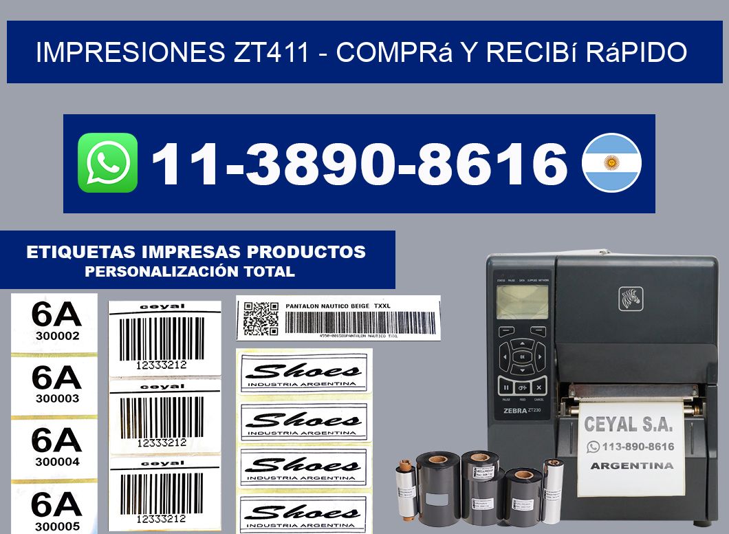 Impresiones ZT411 - Comprá y recibí rápido