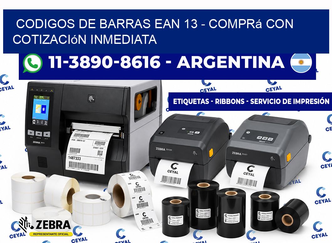 codigos de barras ean 13 - Comprá con cotización inmediata