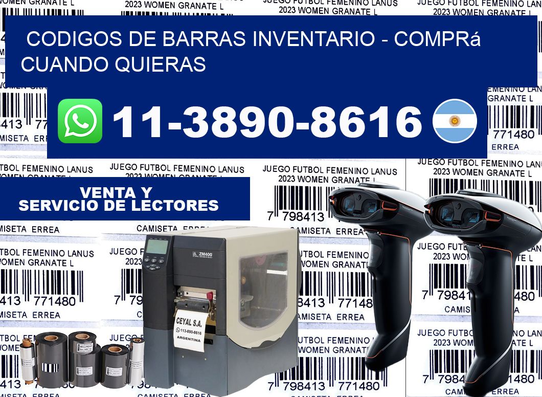 codigos de barras inventario - Comprá cuando quieras