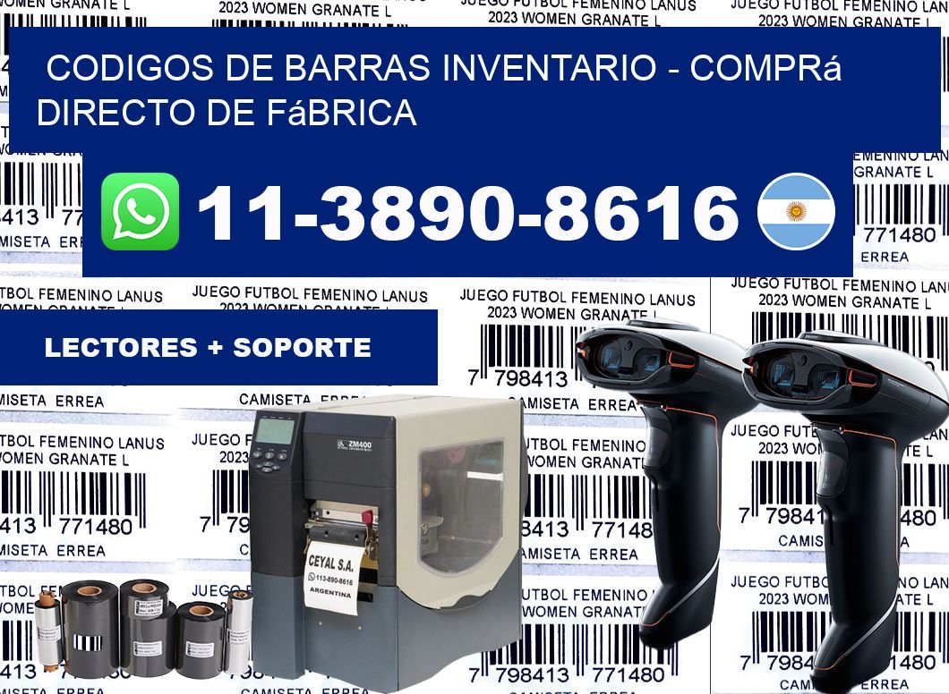 codigos de barras inventario - Comprá directo de fábrica