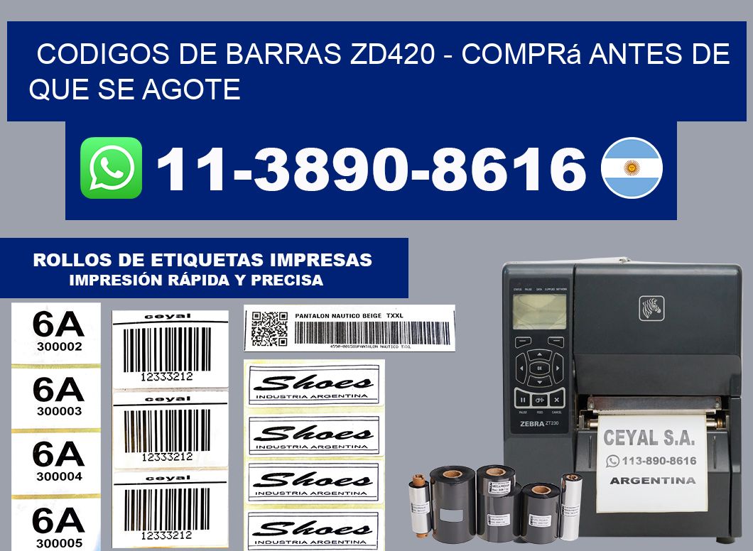 codigos de barras zd420 - Comprá antes de que se agote