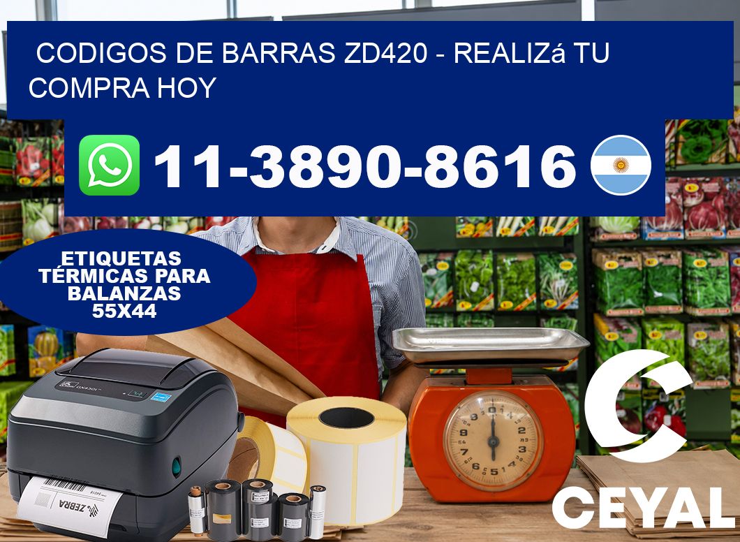 codigos de barras zd420 - Realizá tu compra hoy
