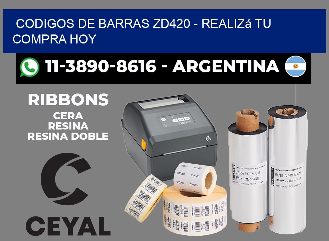 codigos de barras zd420 - Realizá tu compra hoy