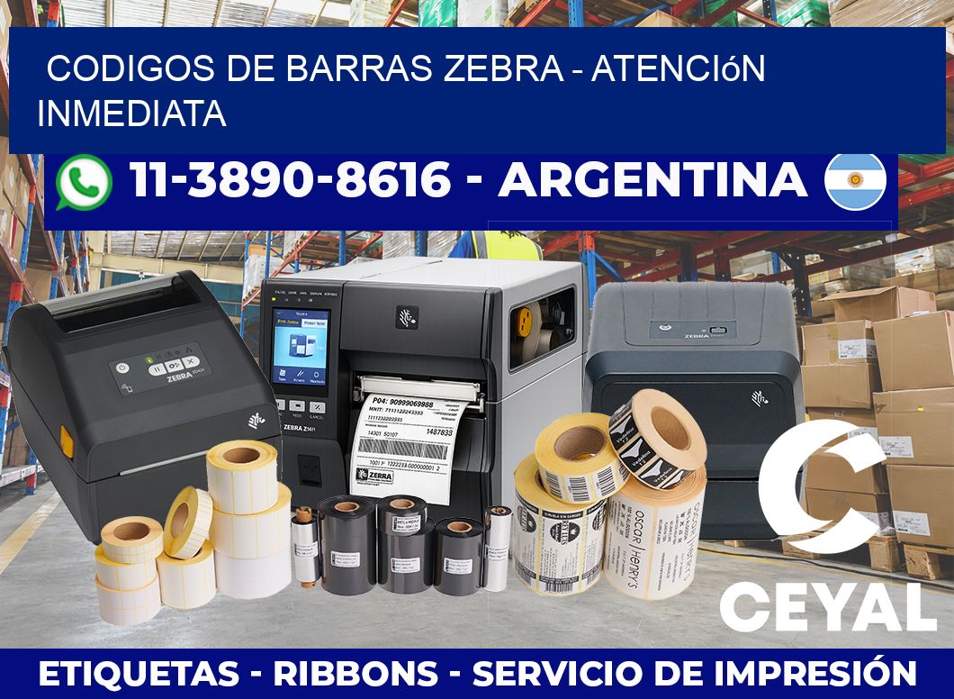 codigos de barras zebra - Atención inmediata