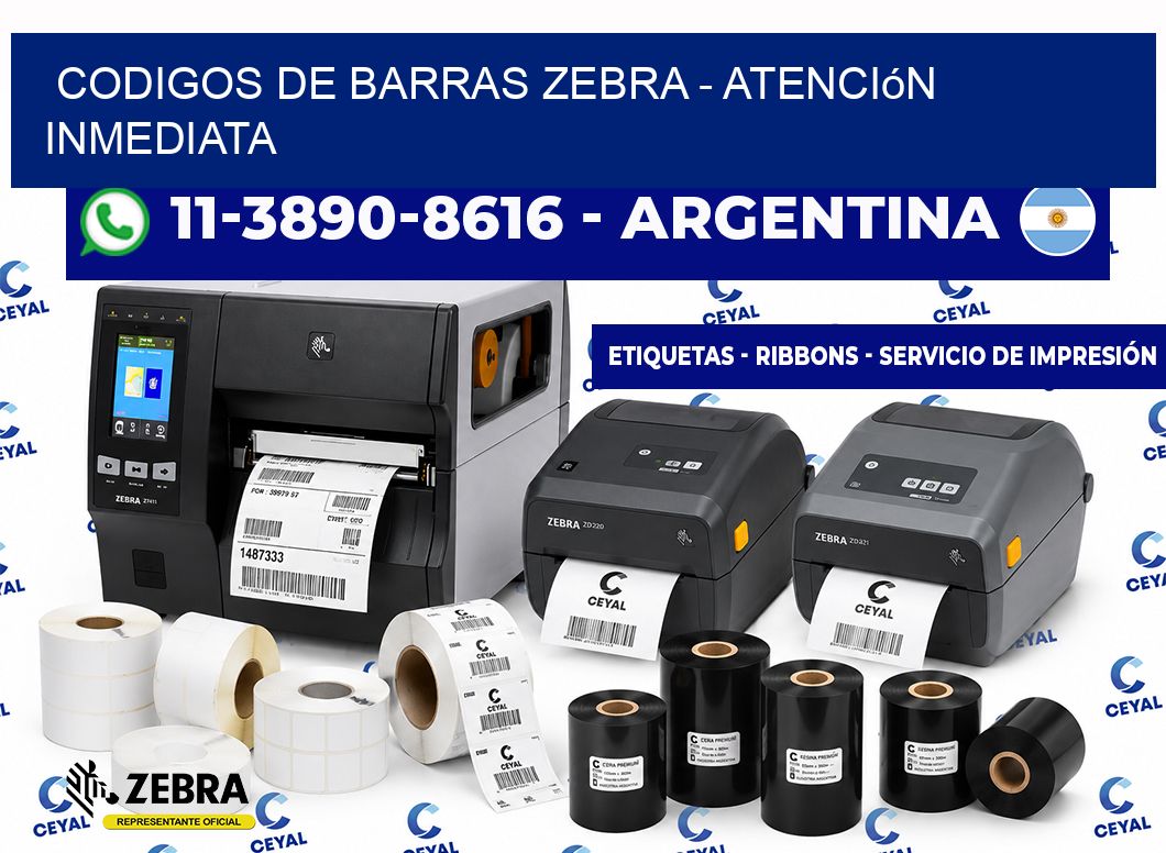codigos de barras zebra - Atención inmediata