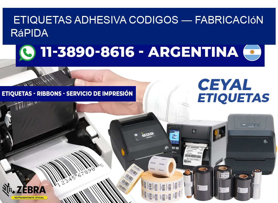 etiquetas adhesiva codigos — Fabricación rápida