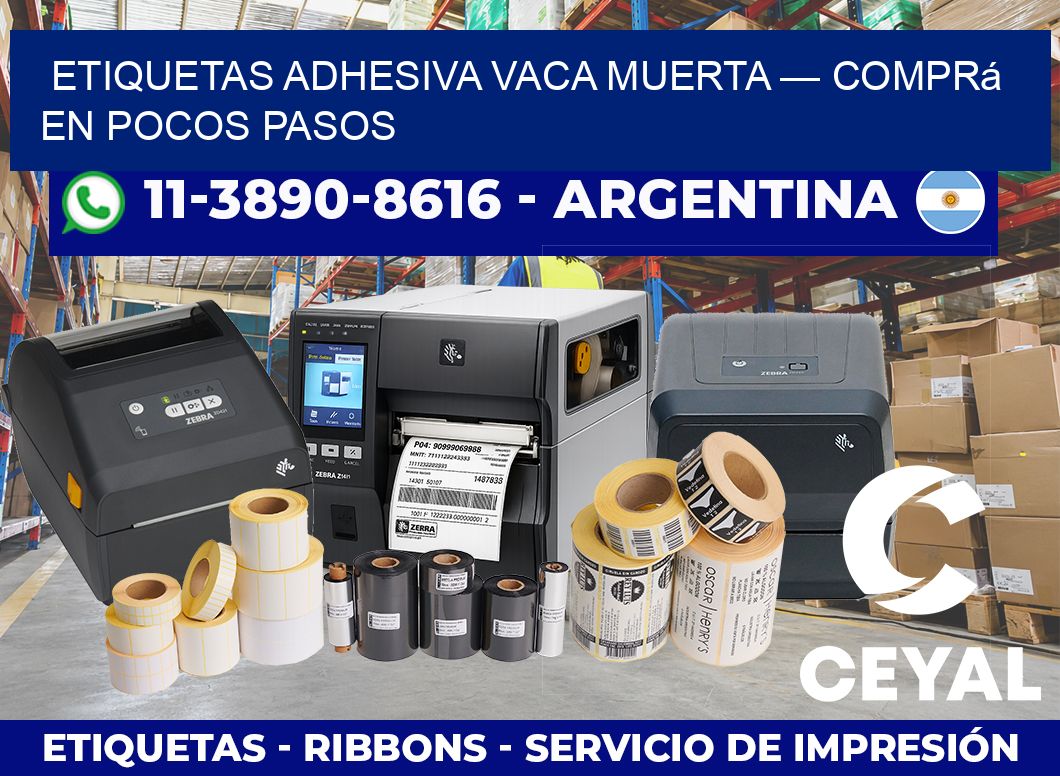 etiquetas adhesiva vaca muerta — Comprá en pocos pasos
