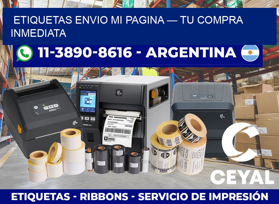 etiquetas envio mi pagina — Tu compra inmediata
