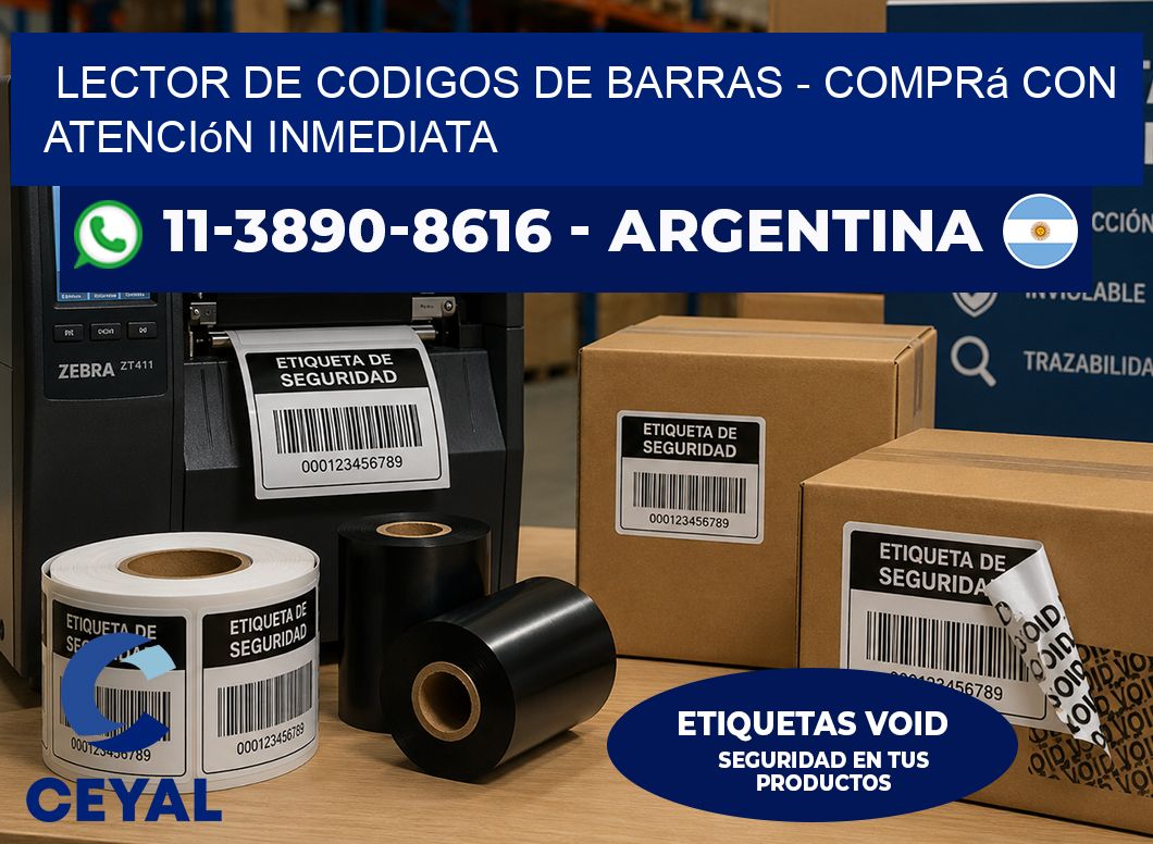 lector de codigos de barras - Comprá con atención inmediata