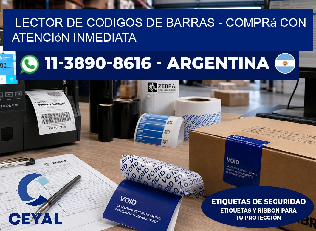 lector de codigos de barras - Comprá con atención inmediata