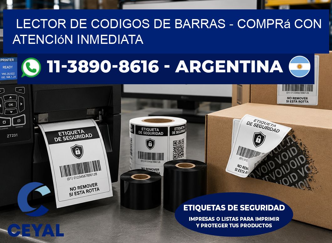 lector de codigos de barras - Comprá con atención inmediata