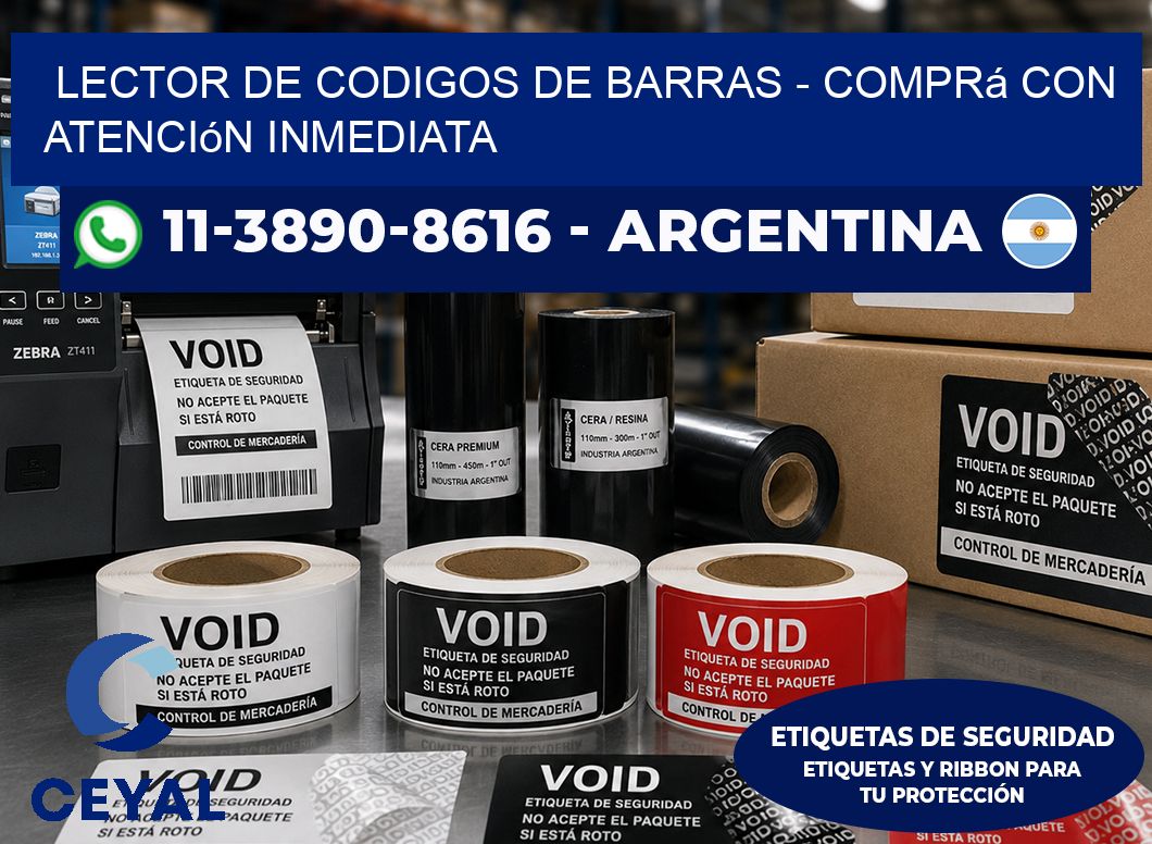 lector de codigos de barras – Comprá con atención inmediata