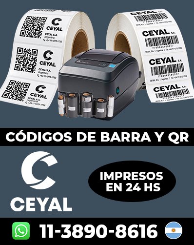 Códigos de barras Impresos - recibí mañana